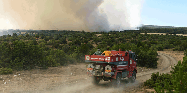 Eskişehir ve Afyonkarahisar ekipleri Datça yangınında