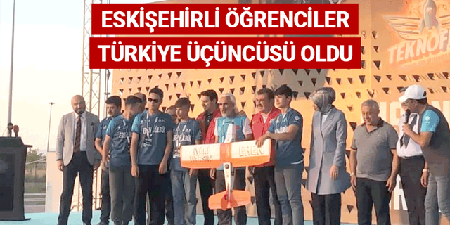 Eskişehirli öğrenciler Türkiye üçüncüsü oldu