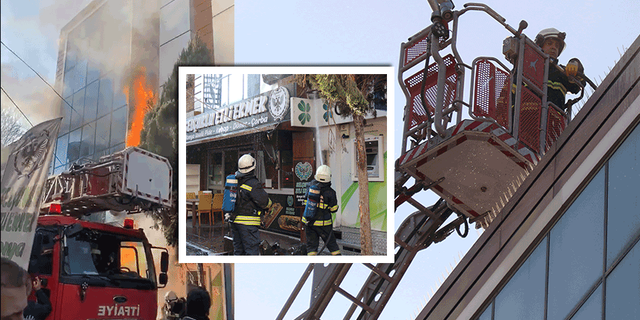 Eskişehir'de dört katlı binada korkutan yangın