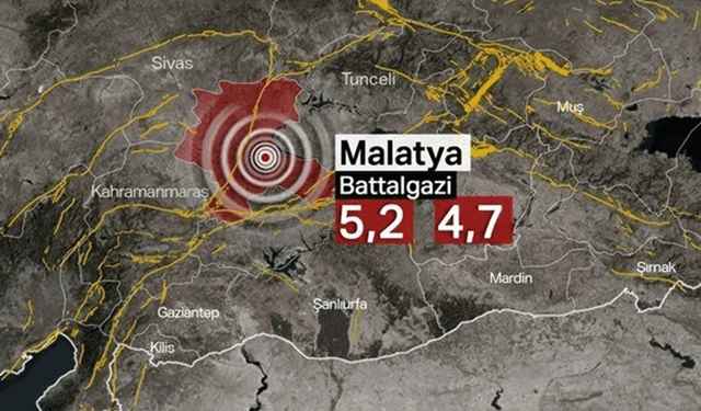 Malatya’da 3 dakika arayla peş peşe depremler