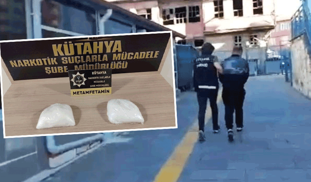 Kütahya'da yolcu otobüsünde 2 kilo uyuşturucuyla yakalandı