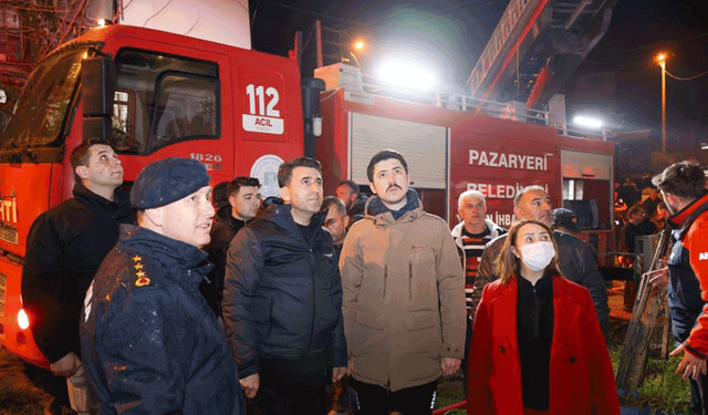 Bilecik Valisi Aygöl yanan ev hakkında incelemede bulundu