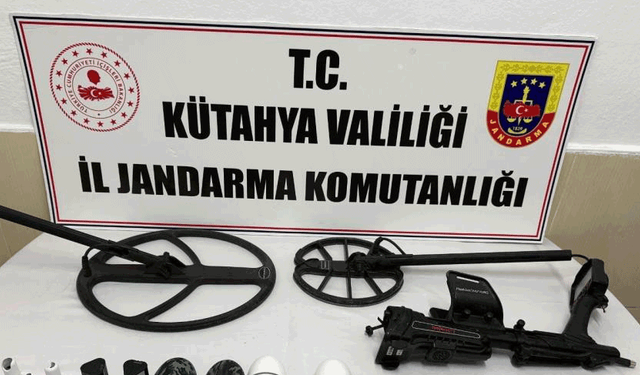 Kütahya'da kaçak kazı operasyonu, 2 şüpheli hakkında soruşturma