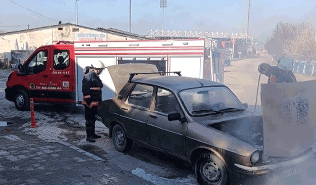 Kütahya'da araç yangını