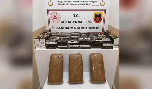 Kütahya'da kaçak tütün ve sigara operasyonu