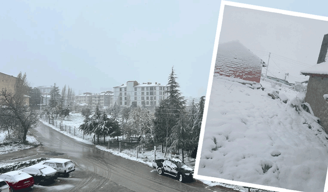 Eskişehir’de mevsimler karıştı, ilçeler kar yağışı ile uyandı