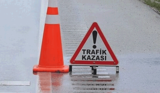 Afyon'da refüje girip bariyerlere çarpan otomobilde 2 kişi yaralandı