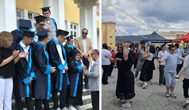 Eskişehir’de özel öğrencilerin mezuniyet sevinci