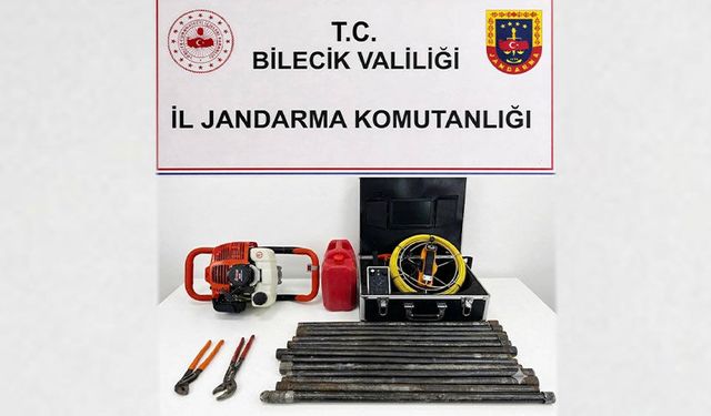 Bilecik'te kaçak sondaj yapan 3 şahıs suçüstü yakalandı