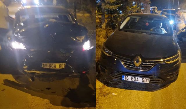 Bilecik'te park halindeki araca çarpan otomobildeki 2 kişi yaralandı