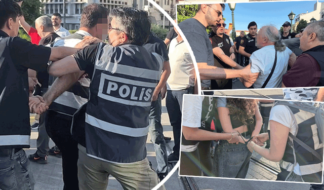 Eskişehir'de izinsiz eylem yapan gruba polis müdahale etti: 35 gözaltı