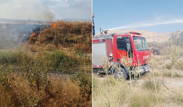 Afyonkarahisar'da anız yangını paniğe neden oldu