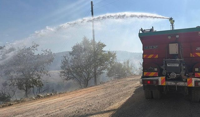 Bilecik’te devrilen elektrik direği yangın çıkardı! Ekipler seferber oldu