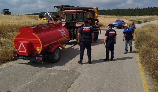 Bilecik'te yangınlara karşı tarlalarda denetim yapıldı