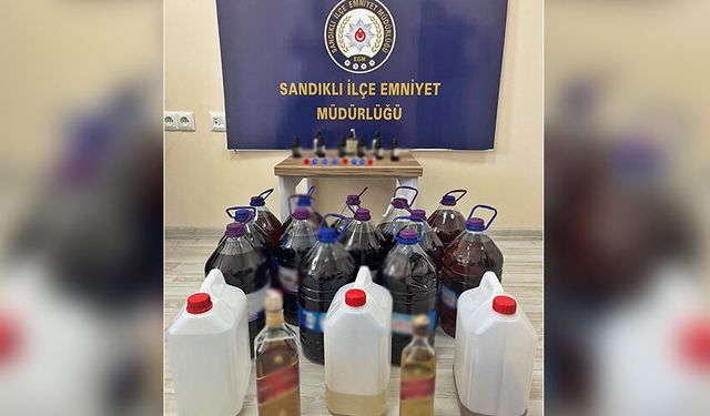 Afyonkarahisar'da sahte alkol operasyonunda iki kişi gözaltına alındı