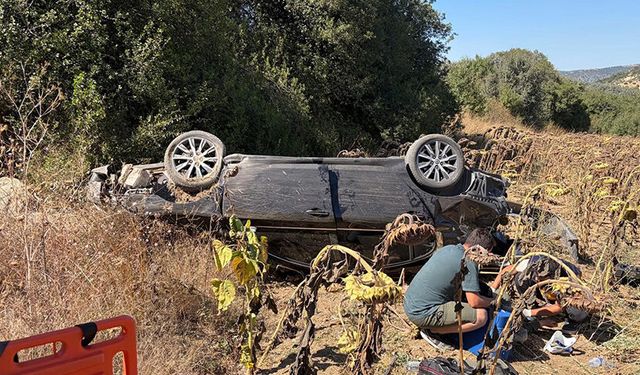 Bilecik'te otomobil tarlaya savruldu: 1 kişi yaralandı