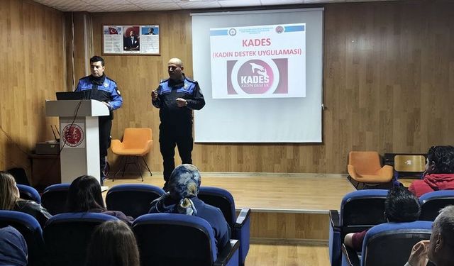 Afyonkarahisar'da polis ekiplerinden lise öğrencilerine bilgilendirme