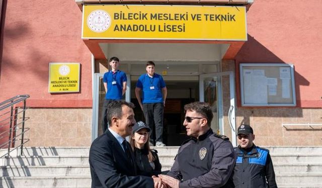 Bilecik'te okul güvenliği için emniyet devrede
