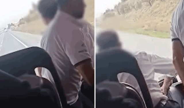 Eskişehir yolunda, yolcu otobüsünü durdurmadan şoför değişimi yaptılar