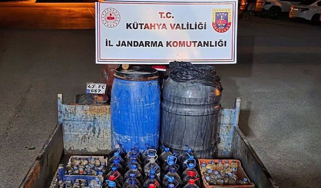 Kütahya’da 960 litre kaçak şarap ele geçirildi