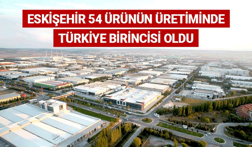 Eskişehir 54 ürünün üretiminde Türkiye birincisi oldu