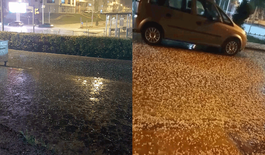Eskişehir'de Mayıs'ın ortasında şaşırtan dolu yağışı