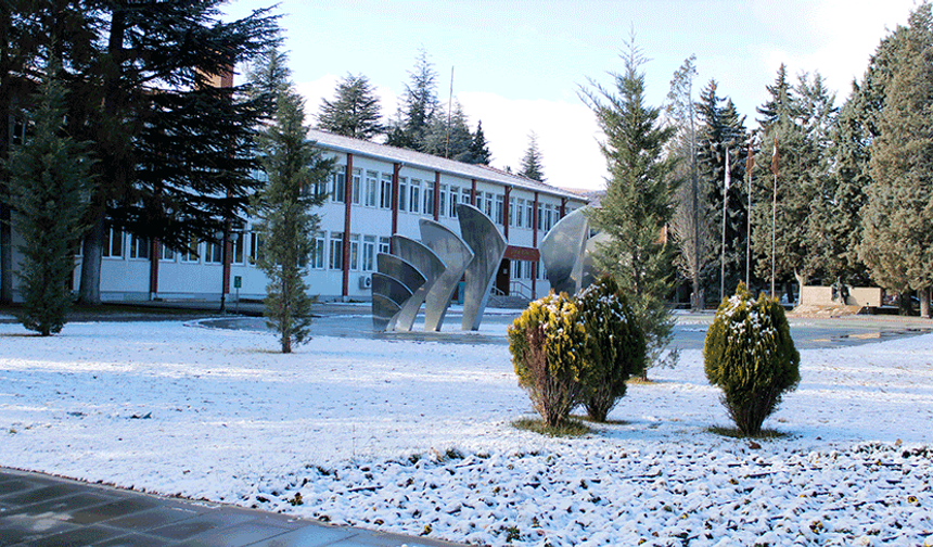 Anadolu Üniversitesi kampüsü beyaza büründü