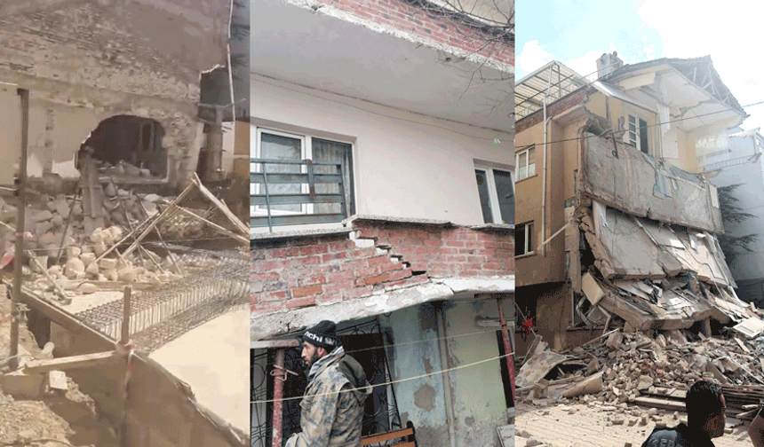 Eskişehir’de inşaat çalışması evini yıktı