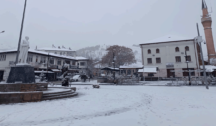 Eskişehir’in ilçesinde kar sevinci