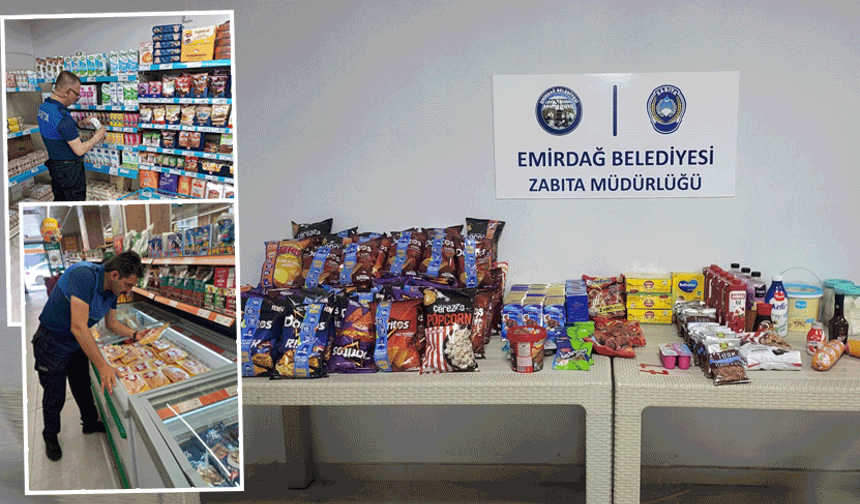 Emirdağ’da marketlere şok denetim: Yüzlerce ürün imha edildi