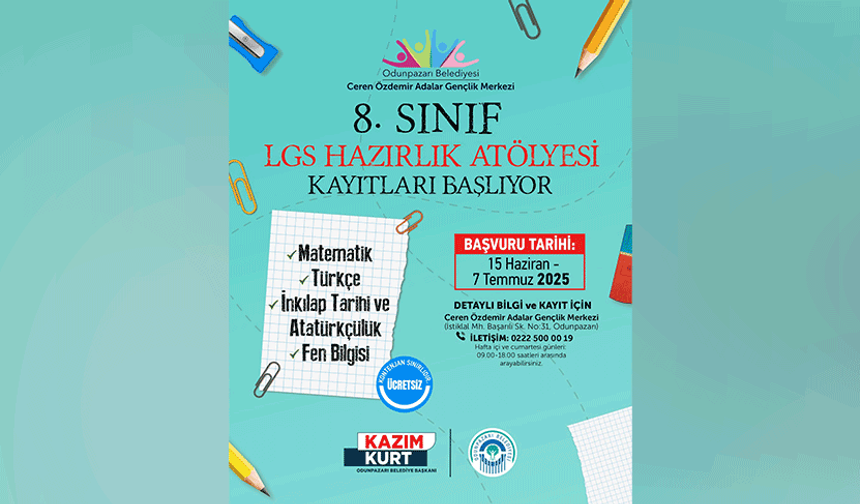 Odunpazarı Belediyesi’nden LGS öğrencilerine ücretsiz hazırlık desteği