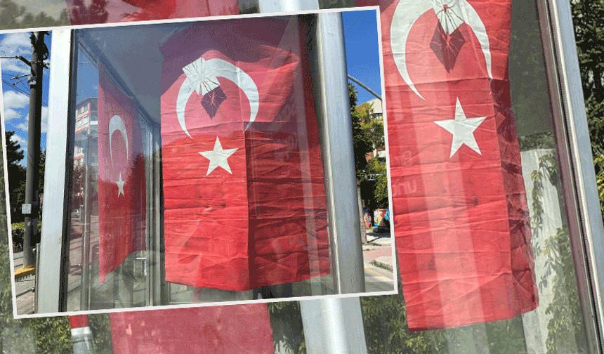 Eskişehir’de yıpranmış bayrak görüntüsü tepki çekiyor