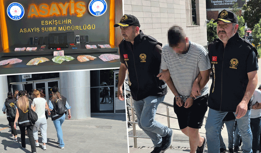 3,8 milyon TL vurguna Eskişehir merkezli 4 ilde 12 gözaltı