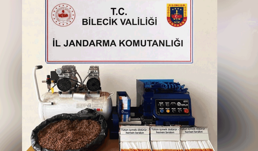 Bilecik'te 5 ayrı adreste yapılan baskında binlerce kaçak makaron ele geçirildi