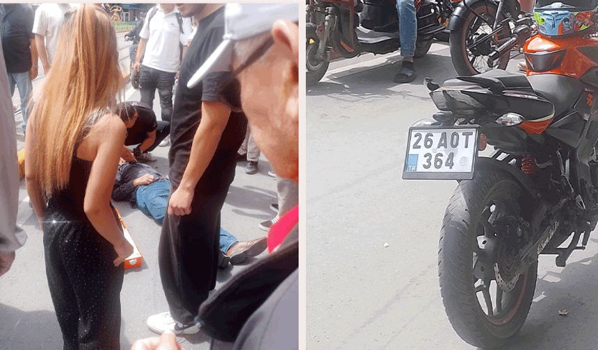 Eskişehir'de karşıya geçmek isteyen yayaya motosiklet çarptı