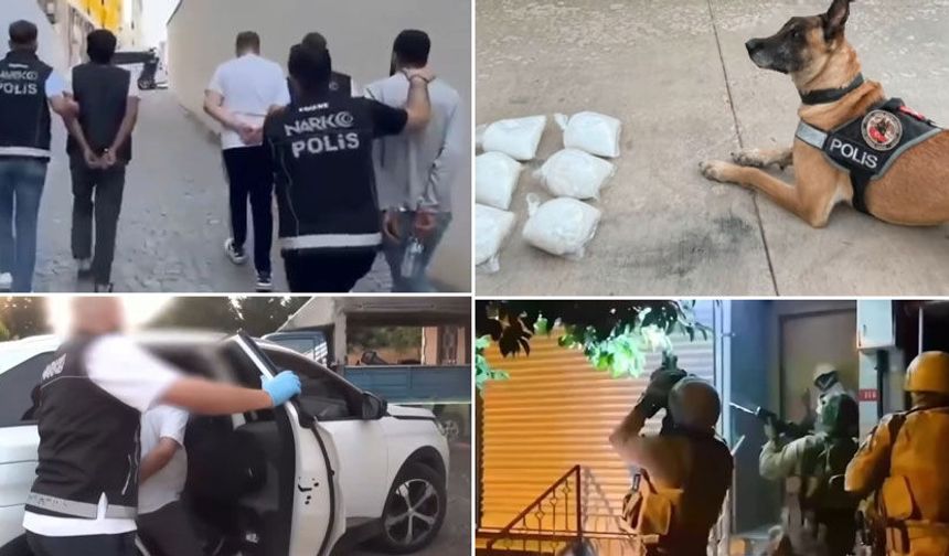 Eskişehir’e de uzanan operasyonlarda 1 tonu aşkın yasaklı madde ele geçirildi
