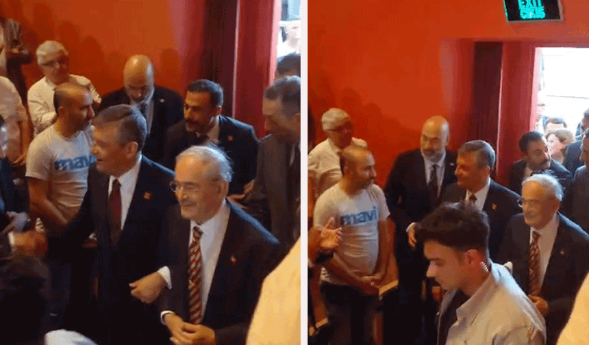 Özgür Özel’e coşkulu karşılama: Salona Büyükerşenle girdi!