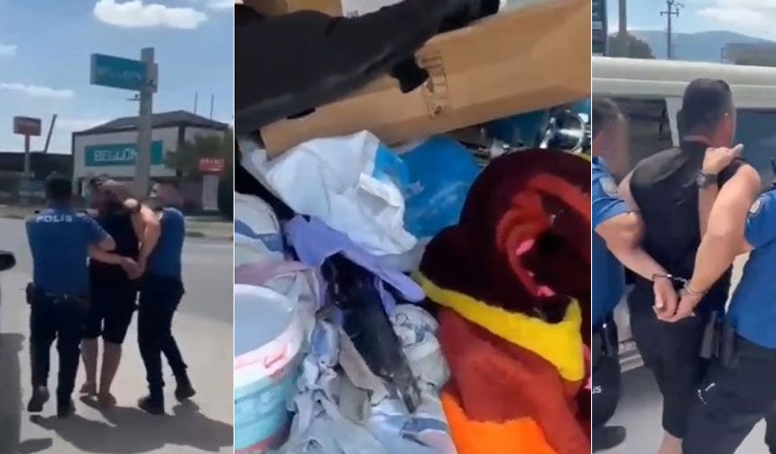 Eskişehir yolunda durdurulan araçta battaniye altından firari çıktı