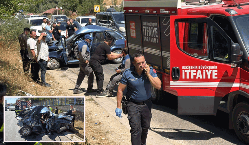 Eskişehir’de zincirleme trafik kazası: 1 ölü, 1 ağır yaralı