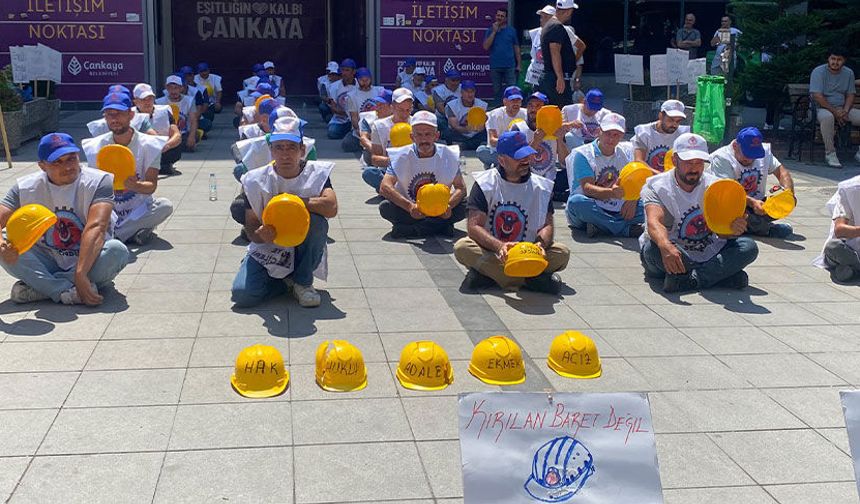 Eskişehirli maden işçileri ödenmeyen alacakları için Ankara’da buluştu