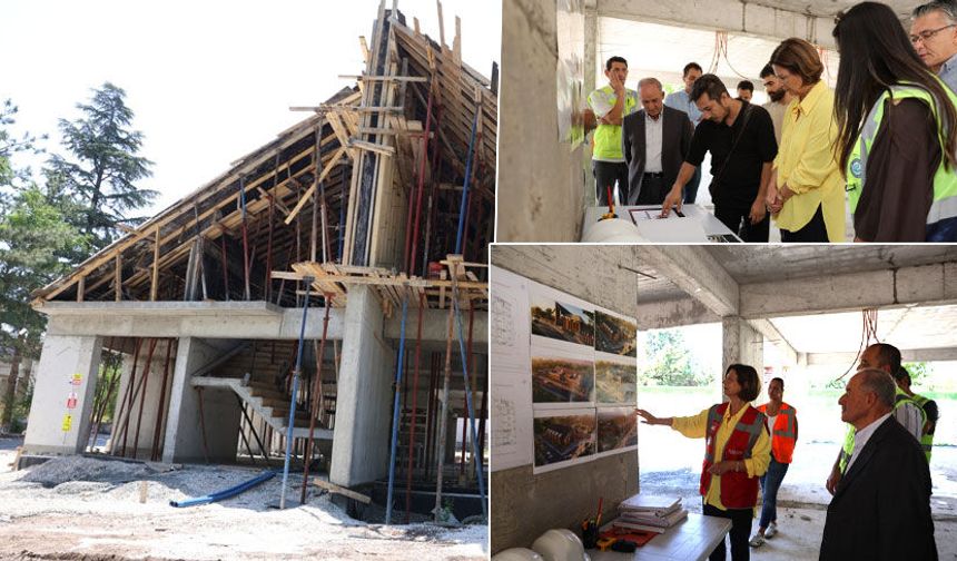 Sazova Çocuk Evi yükseliyor: Başkan Ünlüce çalışmaları yerinde inceledi