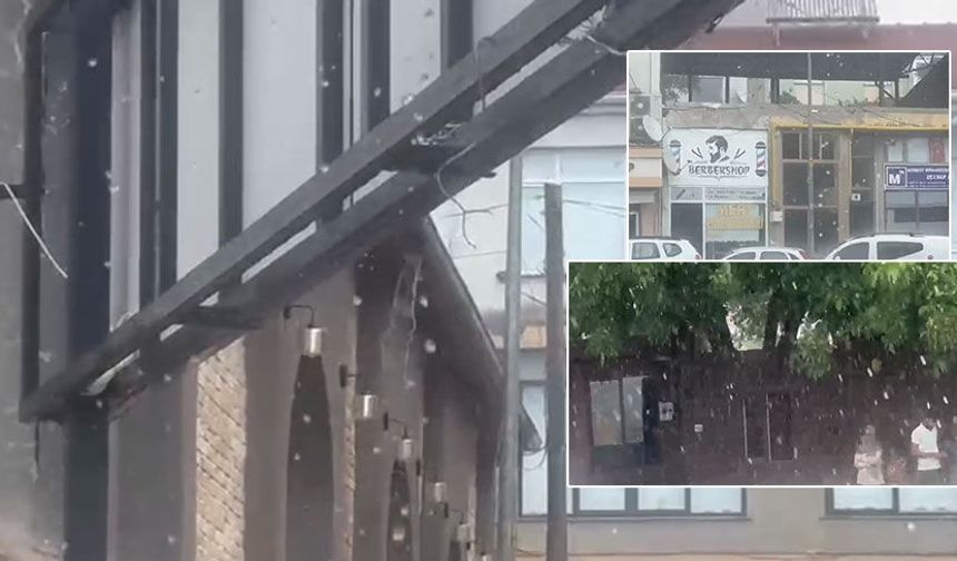 Sivrihisar’da kavurucu sıcaklara sağanak molası