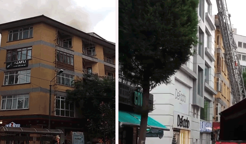 Eskişehir İki Eylül Caddesi’nde yangın paniği