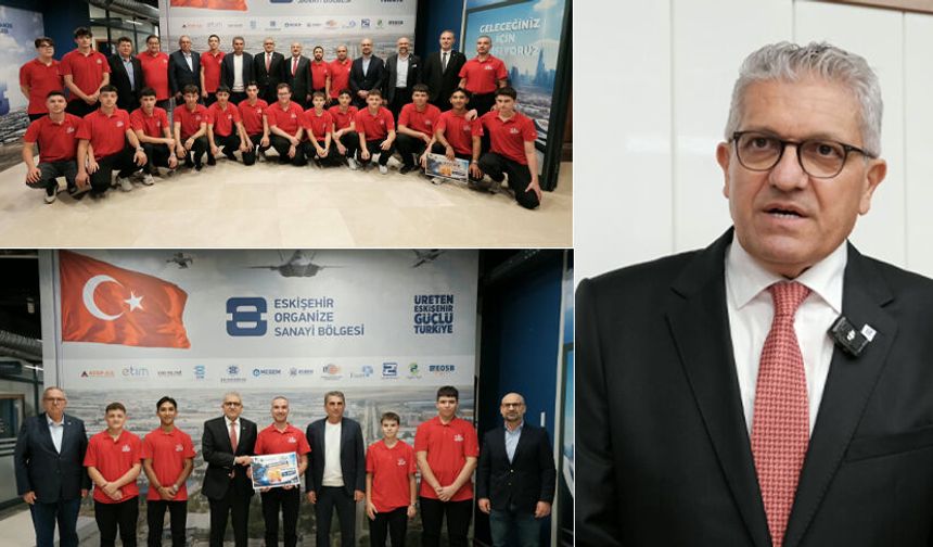 Eskişehir OSB yönetimi TEKNOFEST galiplerini ödüllendirdi