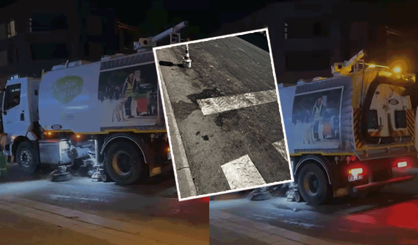 Semt pazarı sonrası temizlenmeyen yollar tepki çekmişti: Belediye ekipleri gece temizliğe başladı