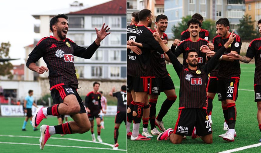 Eskişehirspor soyunma odasına 2 gollü üstünlükle gitti