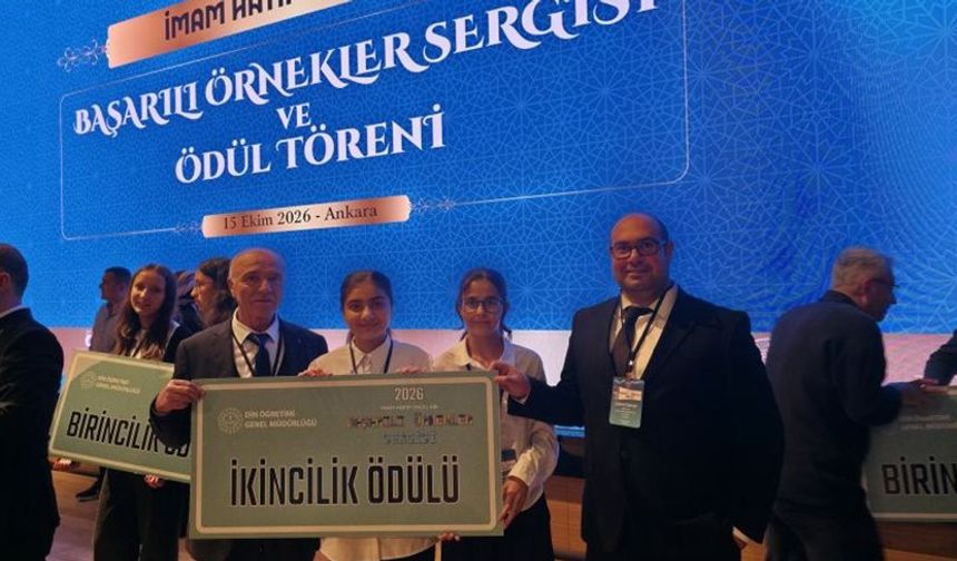Kazım Karabekir İmam Hatip Ortaokulu Türkiye ikincisi oldu