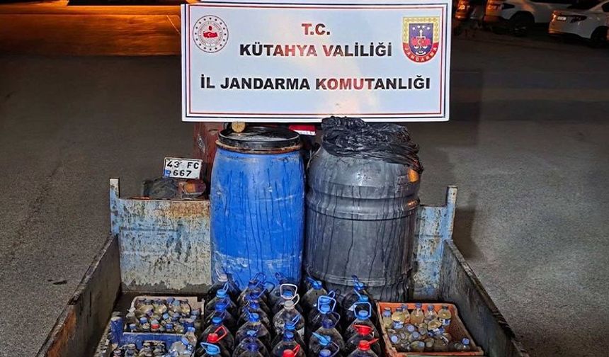 Kütahya’da 960 litre kaçak şarap ele geçirildi