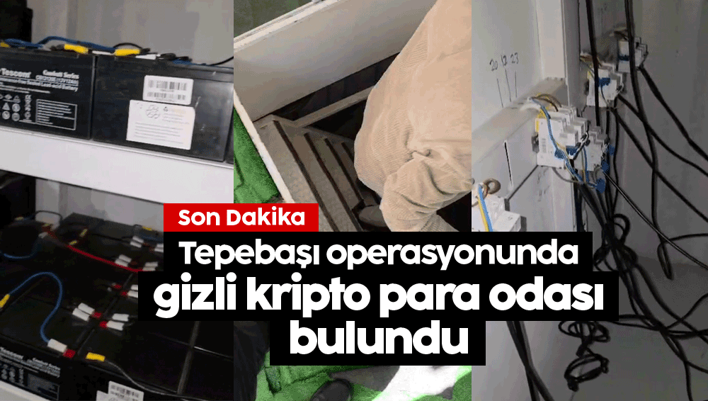 Tepebaşı operasyonunda gizli kripto para odası bulundu