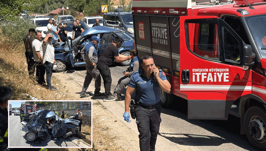 Eskişehir’de zincirleme trafik kazası: 1 ölü, 1 ağır yaralı